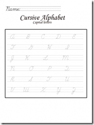 cursive worksheets free printable